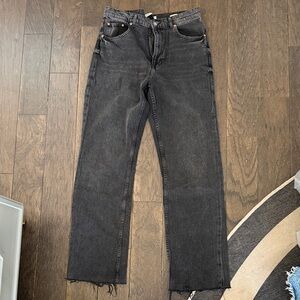 Zara Women's Black Straight Leg Jeans